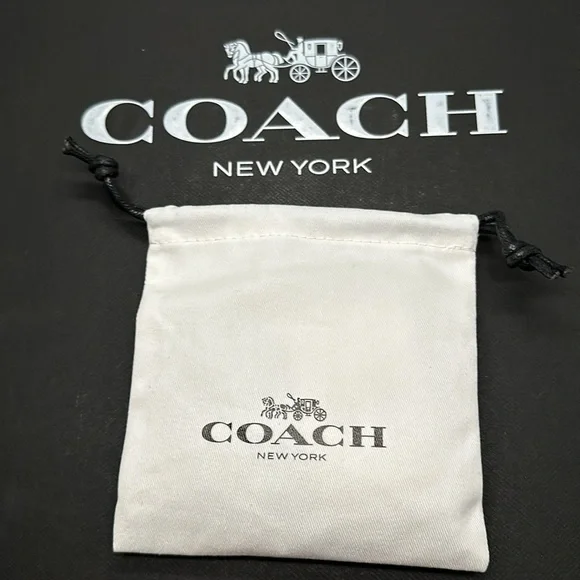 NWT Coach Rexy Coin Beaded Choker Necklace Gem Stone Charm Adjustable Dinosaur - Picture 10 of 10